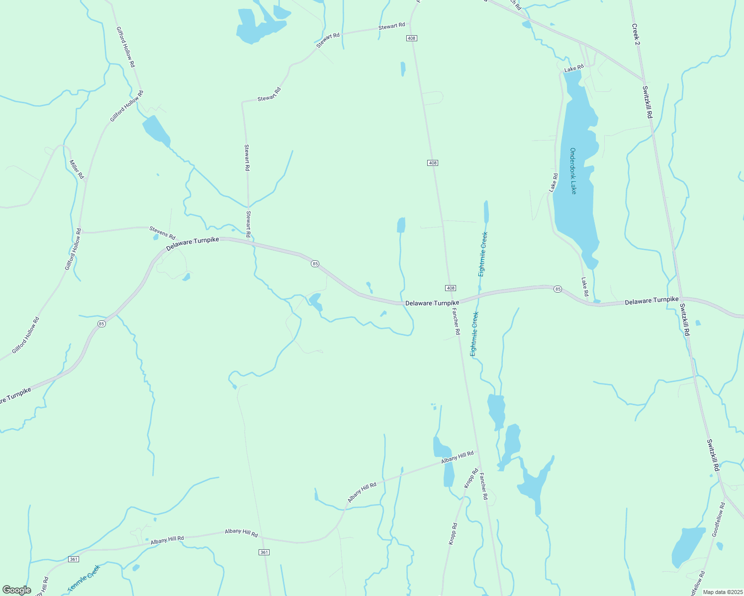 map of restaurants, bars, coffee shops, grocery stores, and more near 4364 New York 85 in Rensselaerville