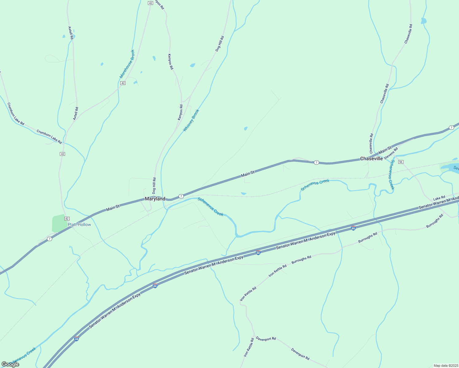 map of restaurants, bars, coffee shops, grocery stores, and more near Main Street in Maryland