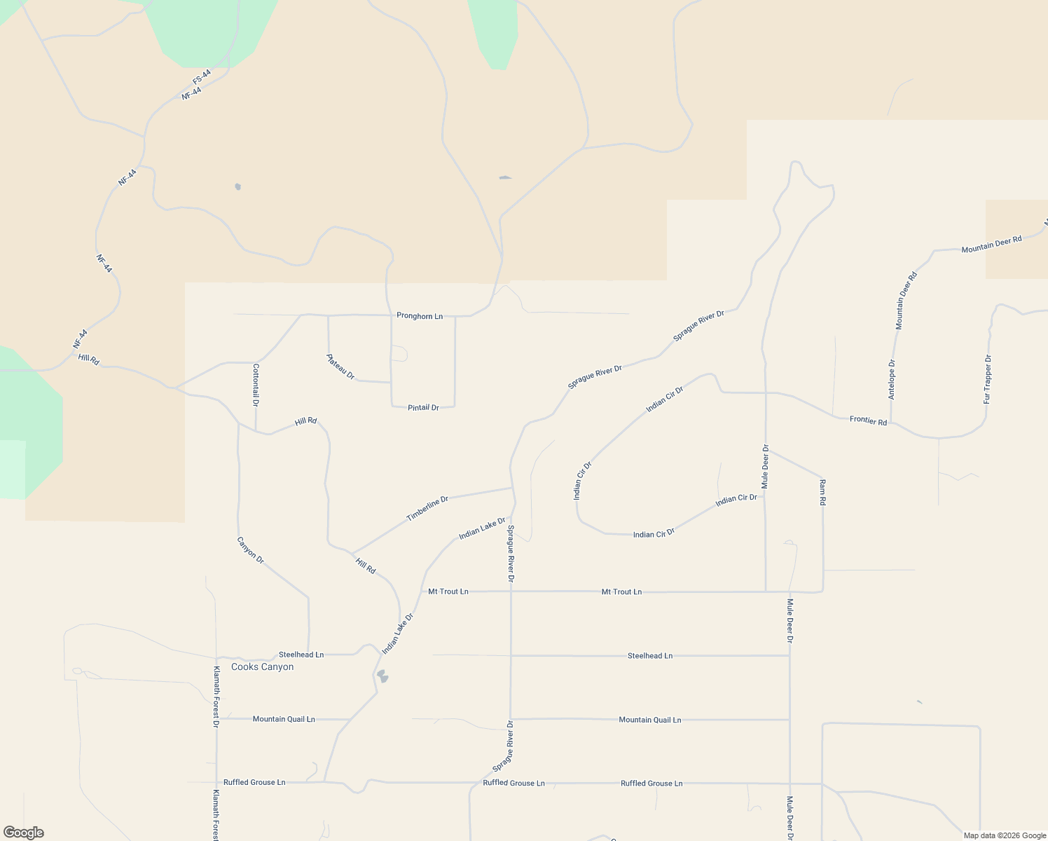 map of restaurants, bars, coffee shops, grocery stores, and more near 34455 Sprague River Drive in Chiloquin