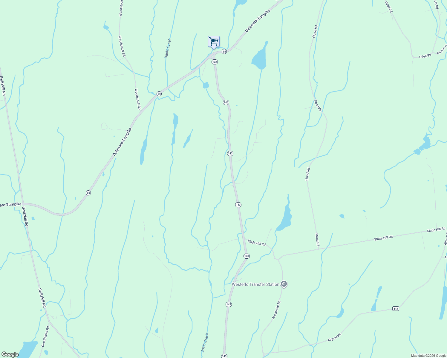 map of restaurants, bars, coffee shops, grocery stores, and more near 869 New York 143 in Westerlo