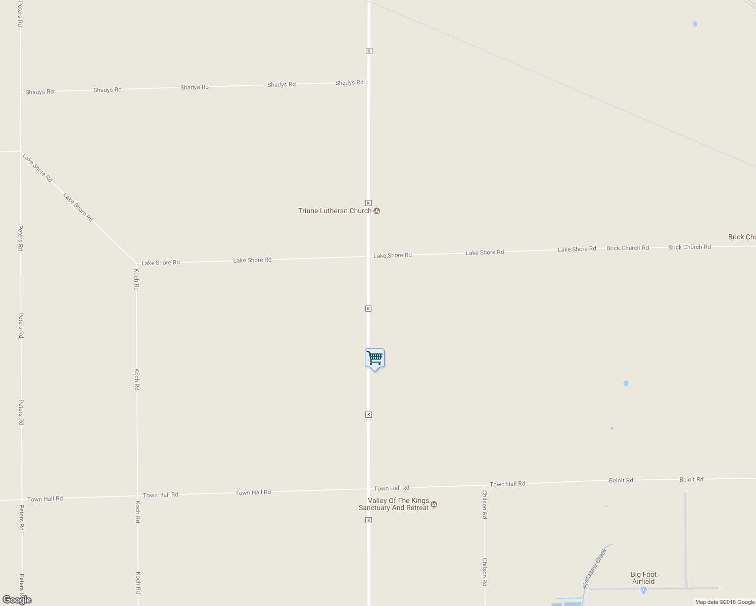map of restaurants, bars, coffee shops, grocery stores, and more near N1426 County Road K in Sharon