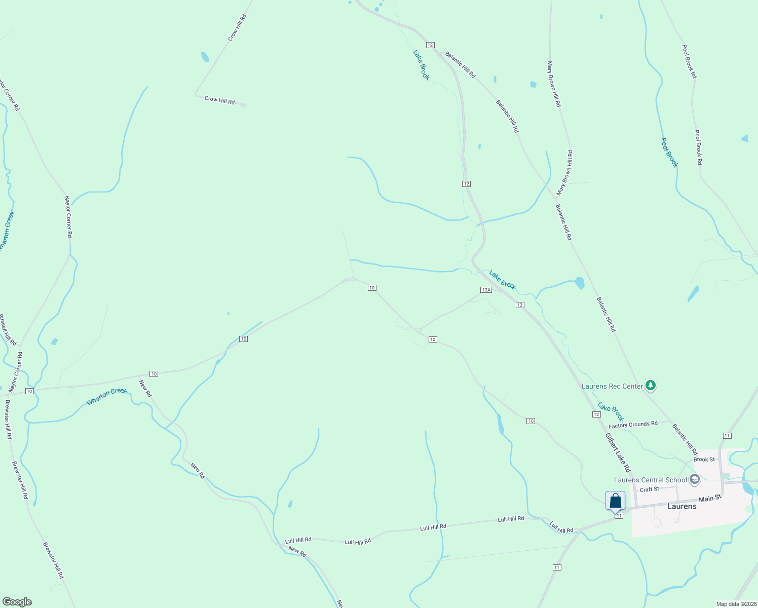 map of restaurants, bars, coffee shops, grocery stores, and more near 1870 County Highway 10 in Laurens