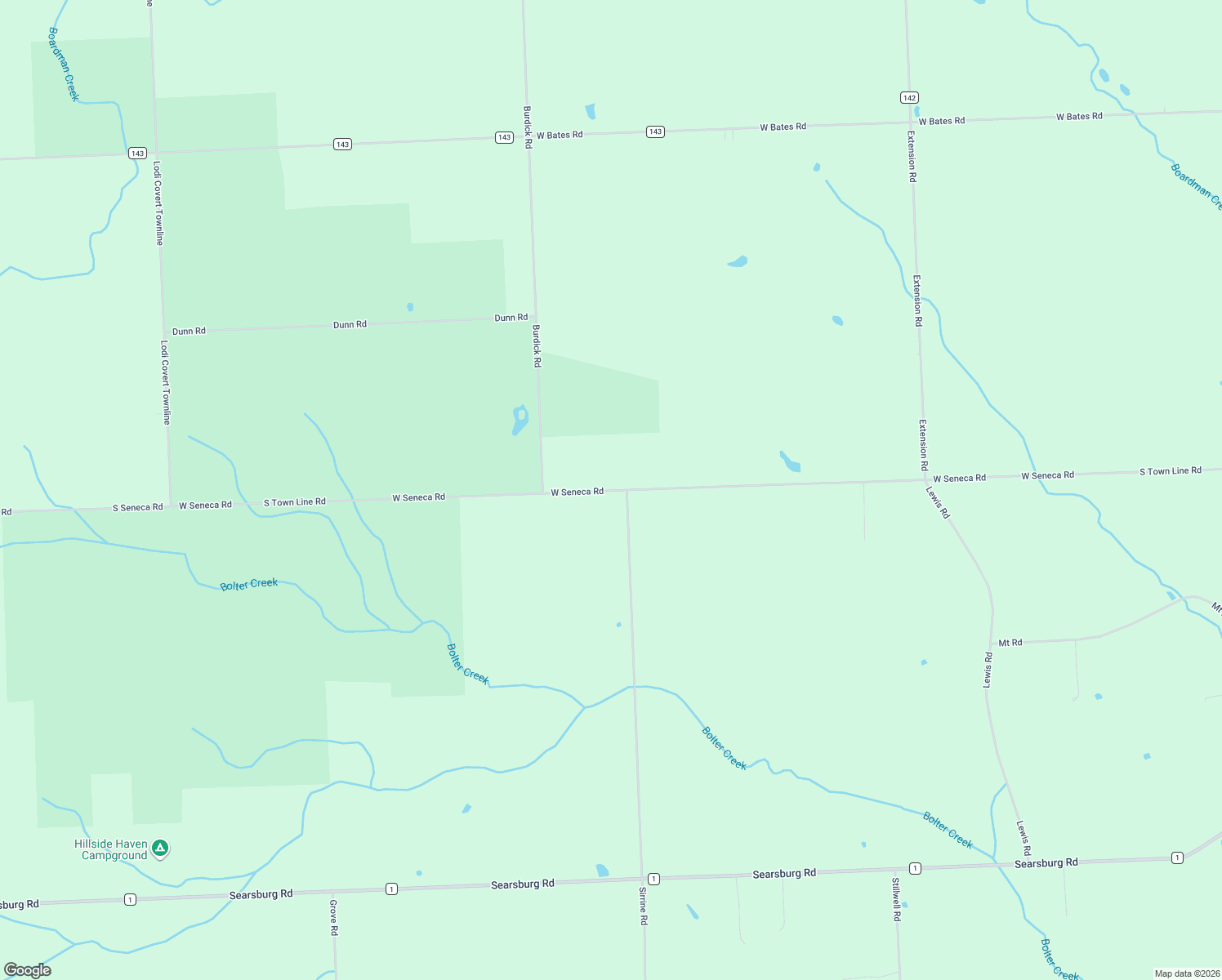 map of restaurants, bars, coffee shops, grocery stores, and more near 3491 West Seneca Road in Trumansburg
