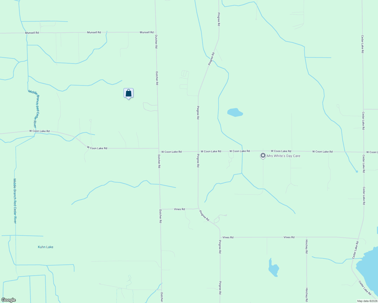 map of restaurants, bars, coffee shops, grocery stores, and more near 5748 West Coon Lake Road in Howell