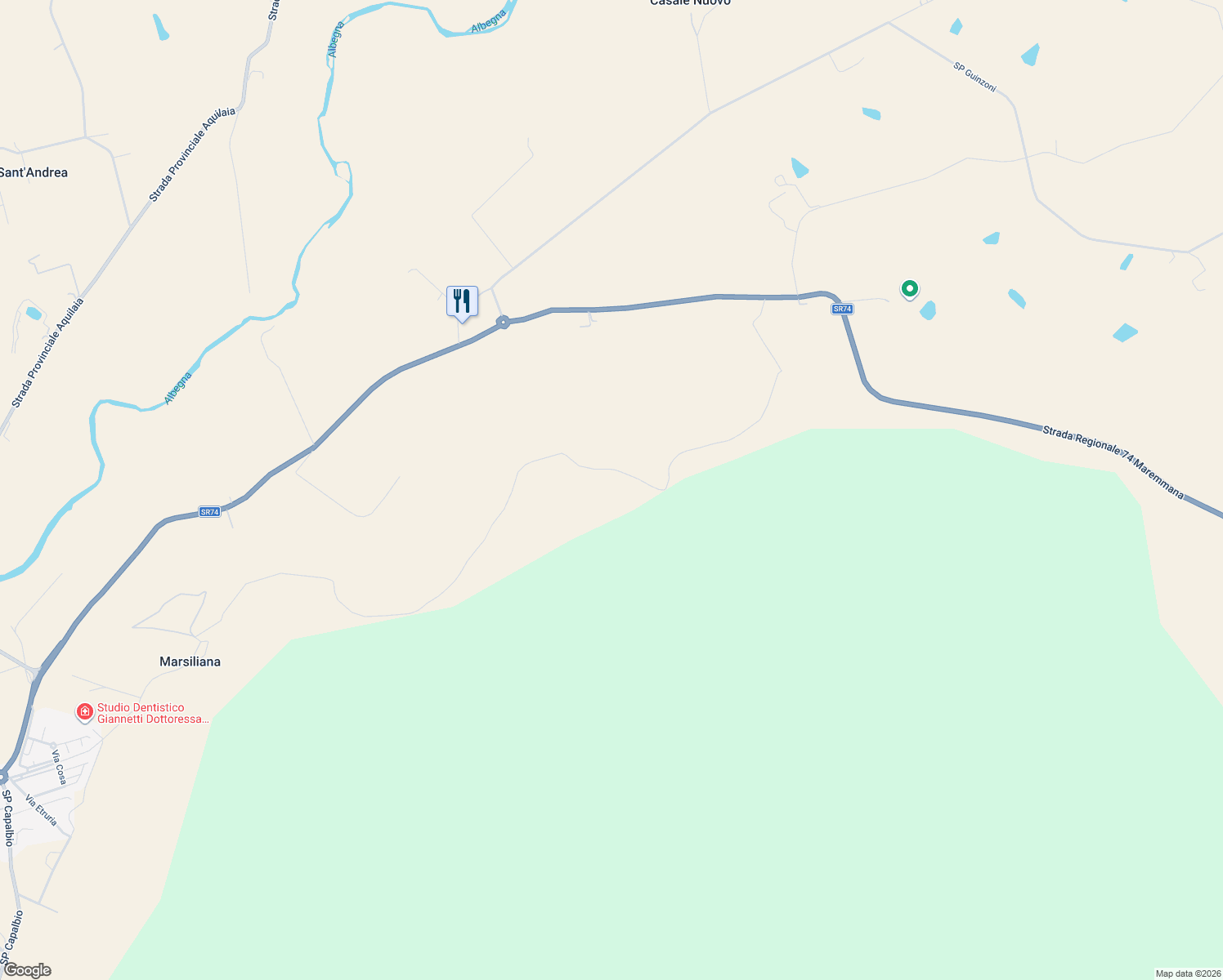 map of restaurants, bars, coffee shops, grocery stores, and more near in Province of Grosseto