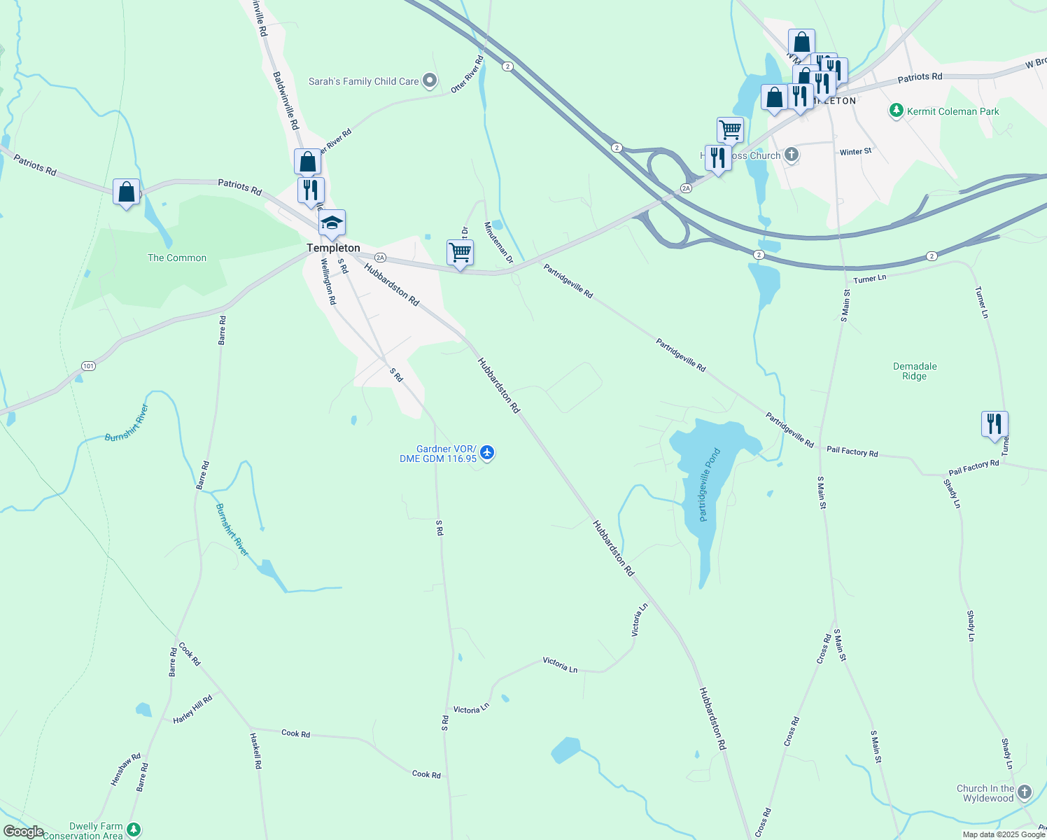 167 Hubbardston Road, Templeton MA Walk Score