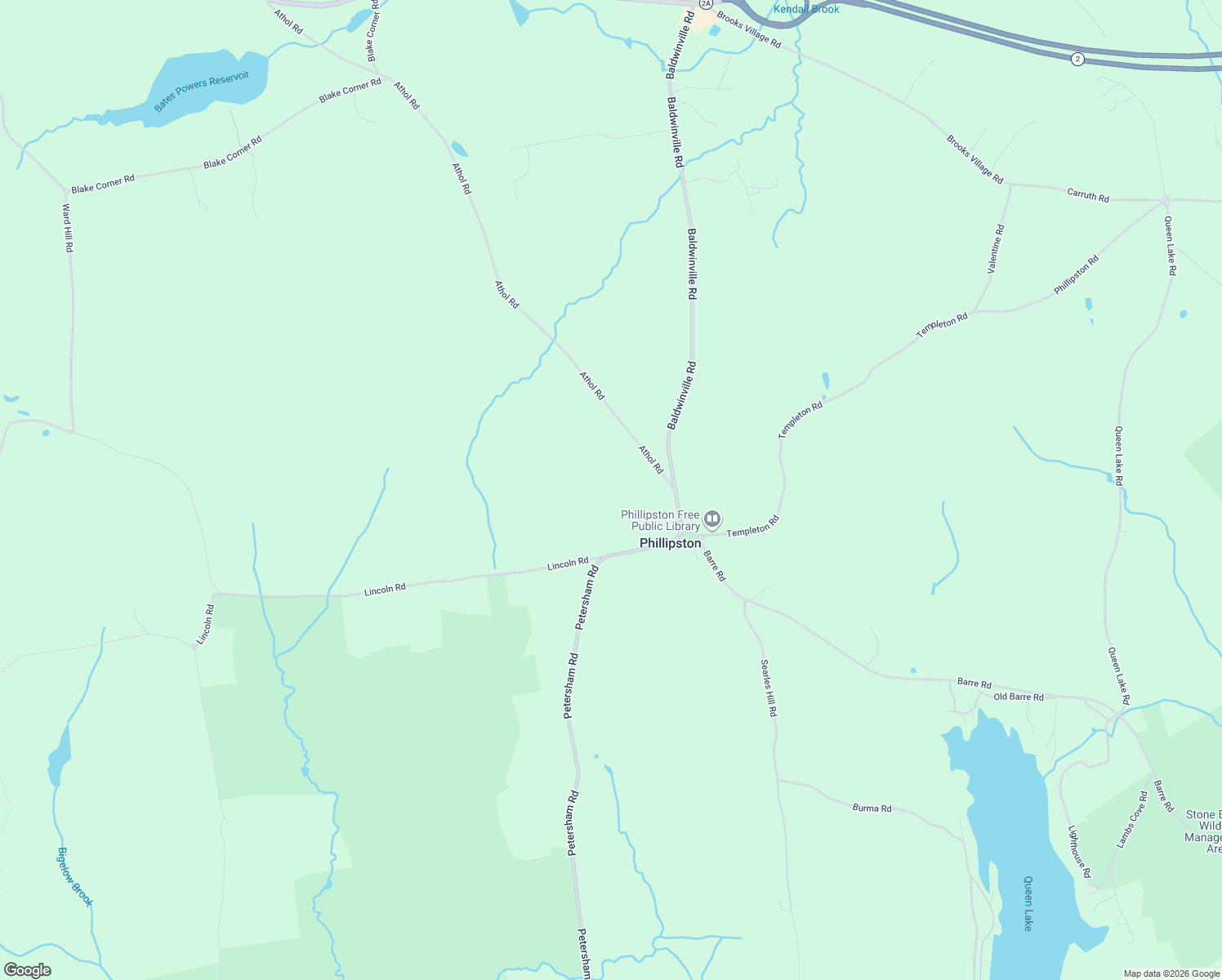 map of restaurants, bars, coffee shops, grocery stores, and more near 30 Petersham Road in Phillipston