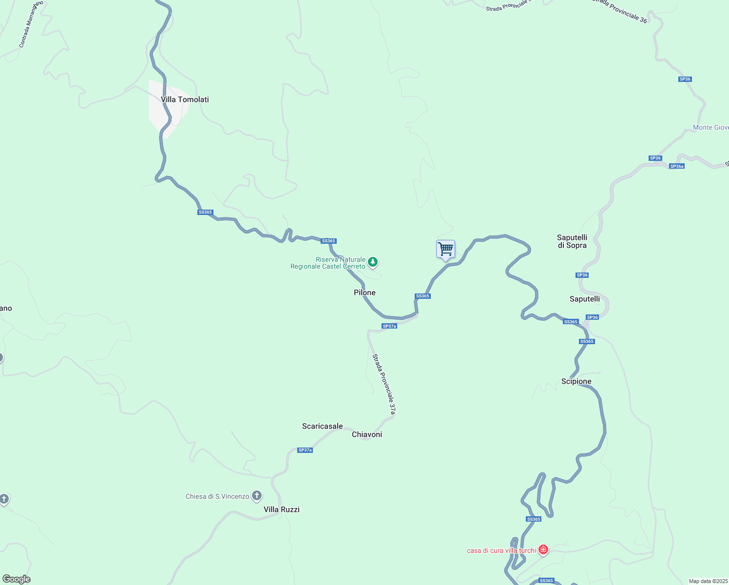 map of restaurants, bars, coffee shops, grocery stores, and more near in Pilone