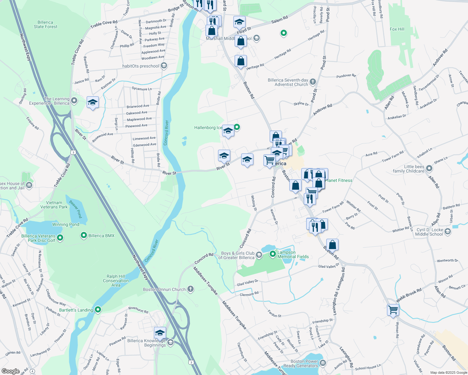 23 Parker Street, Billerica MA Walk Score