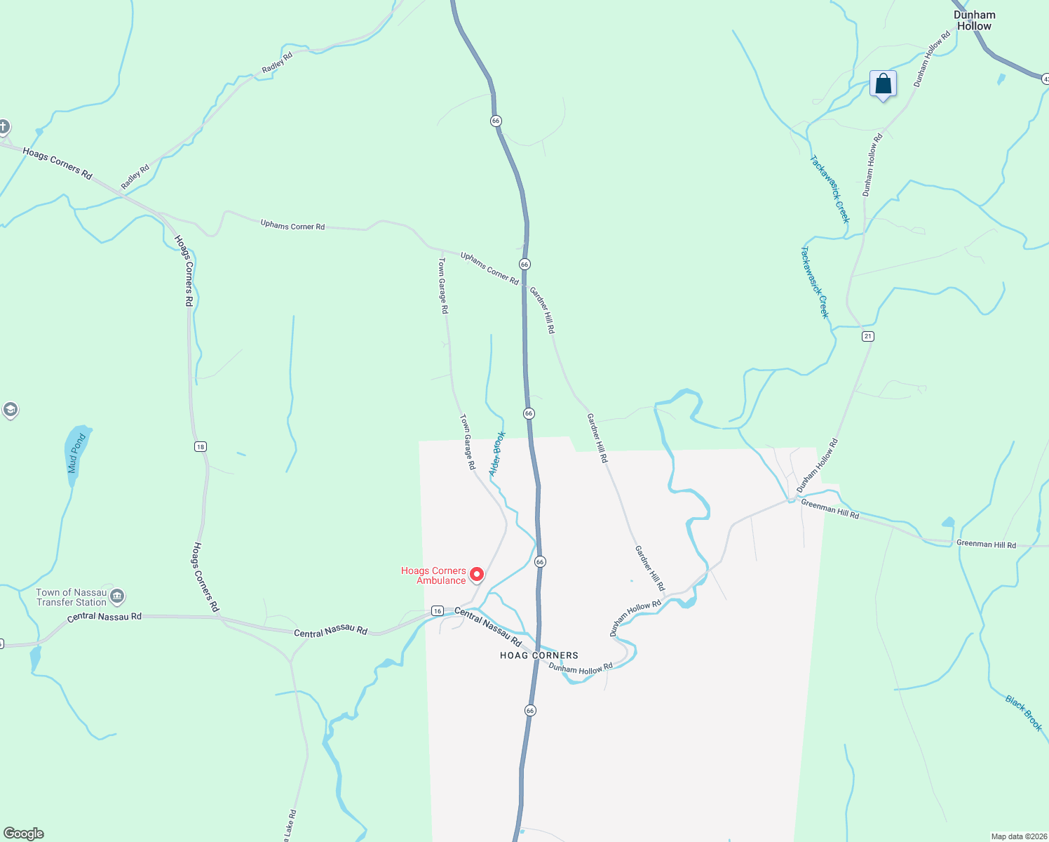 map of restaurants, bars, coffee shops, grocery stores, and more near 7285 New York 66 in East Nassau