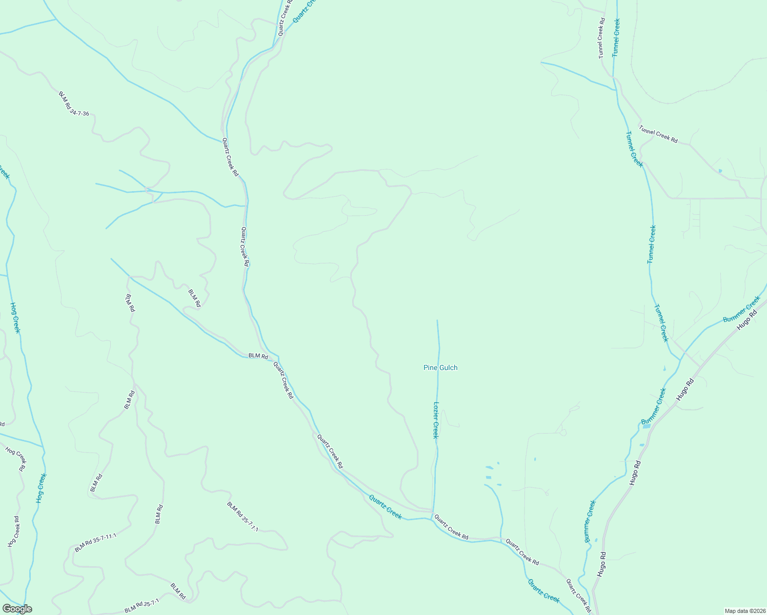 map of restaurants, bars, coffee shops, grocery stores, and more near 4035 Quartz Creek Road in Merlin