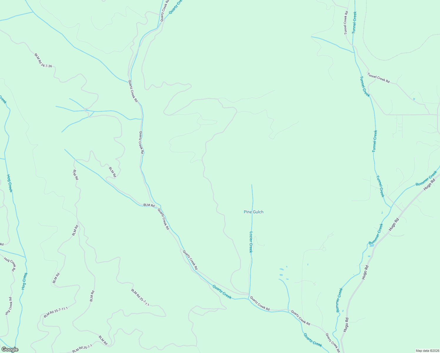 map of restaurants, bars, coffee shops, grocery stores, and more near 4035 Quartz Creek Road in Merlin