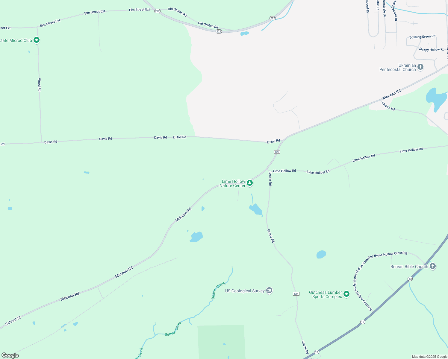 map of restaurants, bars, coffee shops, grocery stores, and more near 313 McLean Rd in Cortland
