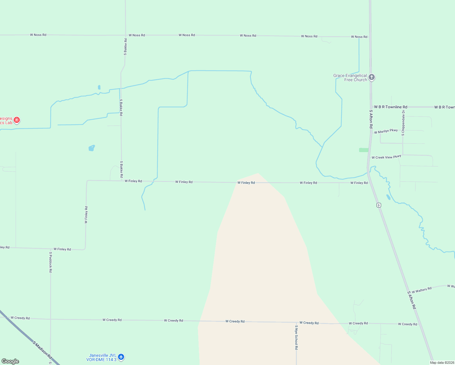 map of restaurants, bars, coffee shops, grocery stores, and more near 3308 West Finley Road in Beloit