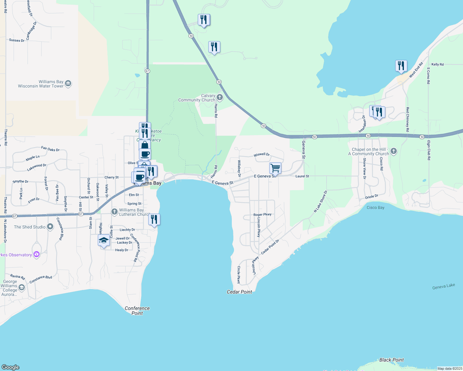 51 Bayview Road, Williams Bay WI Walk Score