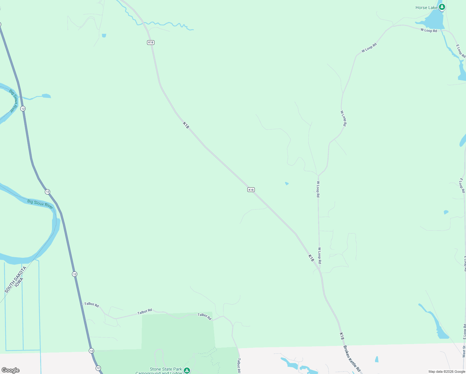 map of restaurants, bars, coffee shops, grocery stores, and more near 32795 K18 in Sioux City