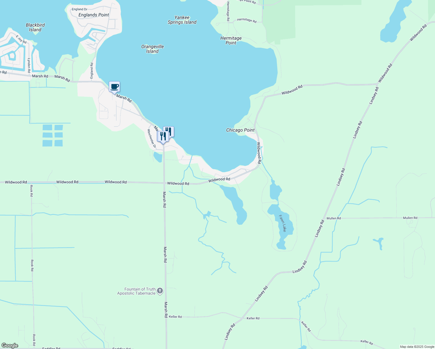 map of restaurants, bars, coffee shops, grocery stores, and more near 11076 Anchor Cove Drive in Shelbyville