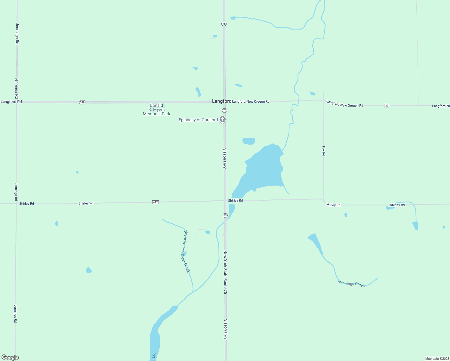 map of restaurants, bars, coffee shops, grocery stores, and more near 11119 Sisson Highway in North Collins