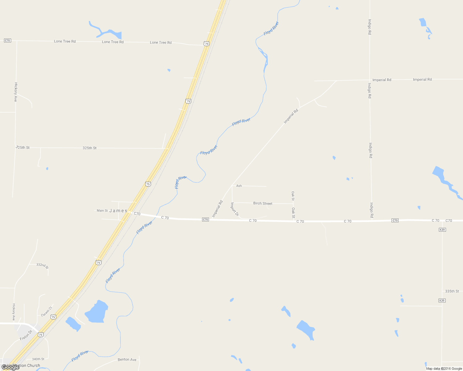 map of restaurants, bars, coffee shops, grocery stores, and more near Ash in Hinton