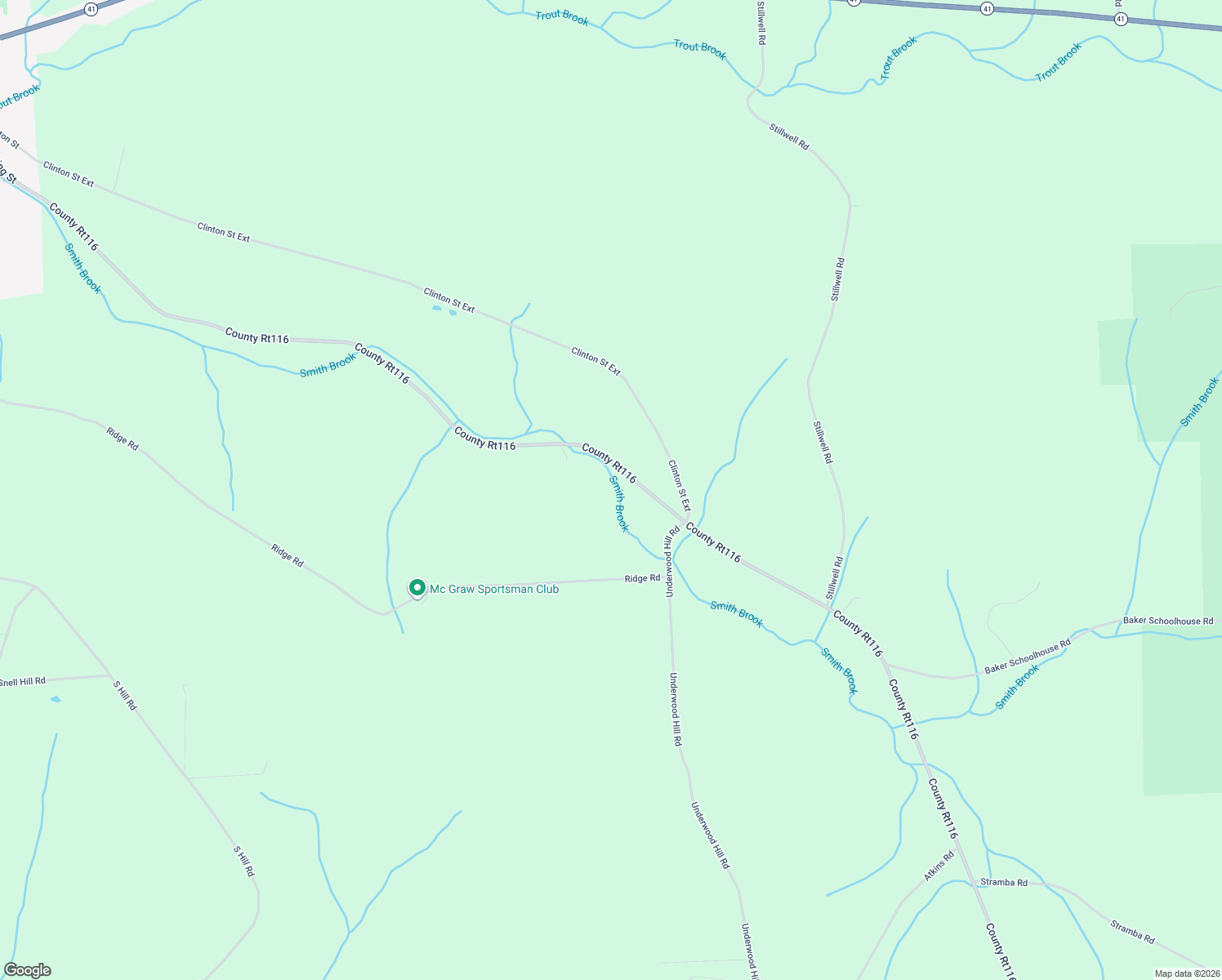 map of restaurants, bars, coffee shops, grocery stores, and more near 3311 Ridge Road in McGraw