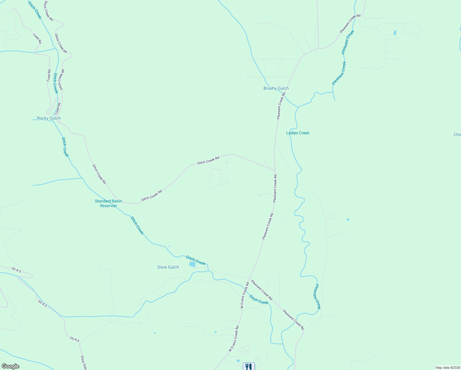 map of restaurants, bars, coffee shops, grocery stores, and more near 4221 Ditch Creek Road in Rogue River