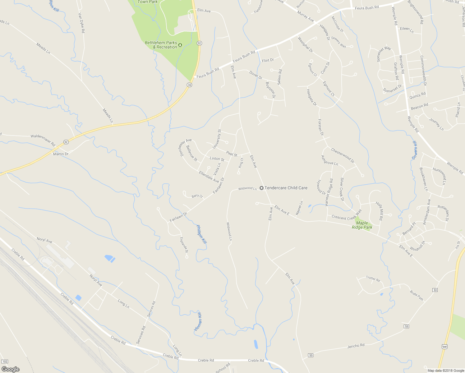 map of restaurants, bars, coffee shops, grocery stores, and more near 49 Wildwood Lane in Selkirk