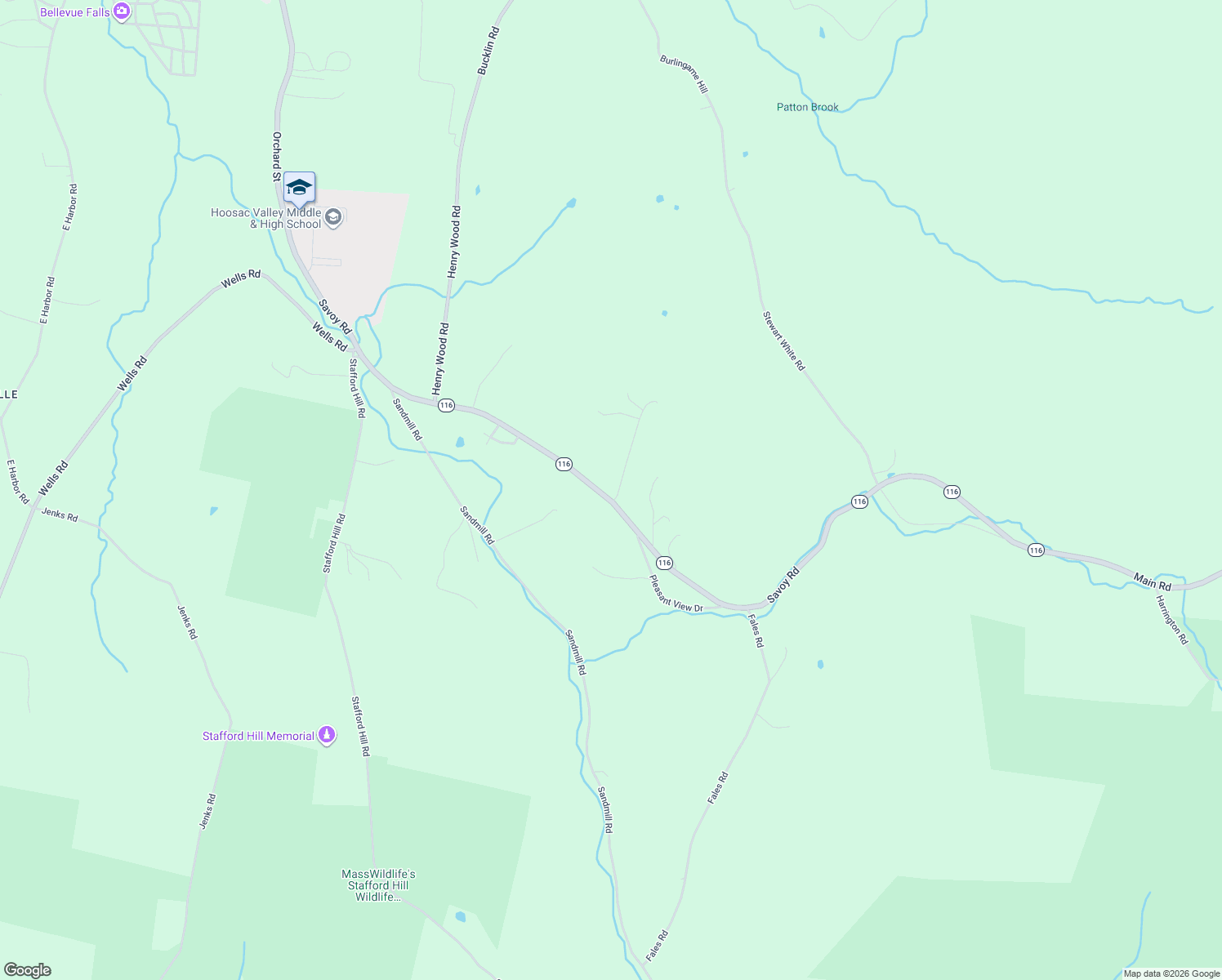 map of restaurants, bars, coffee shops, grocery stores, and more near 659 Savoy Road in Adams