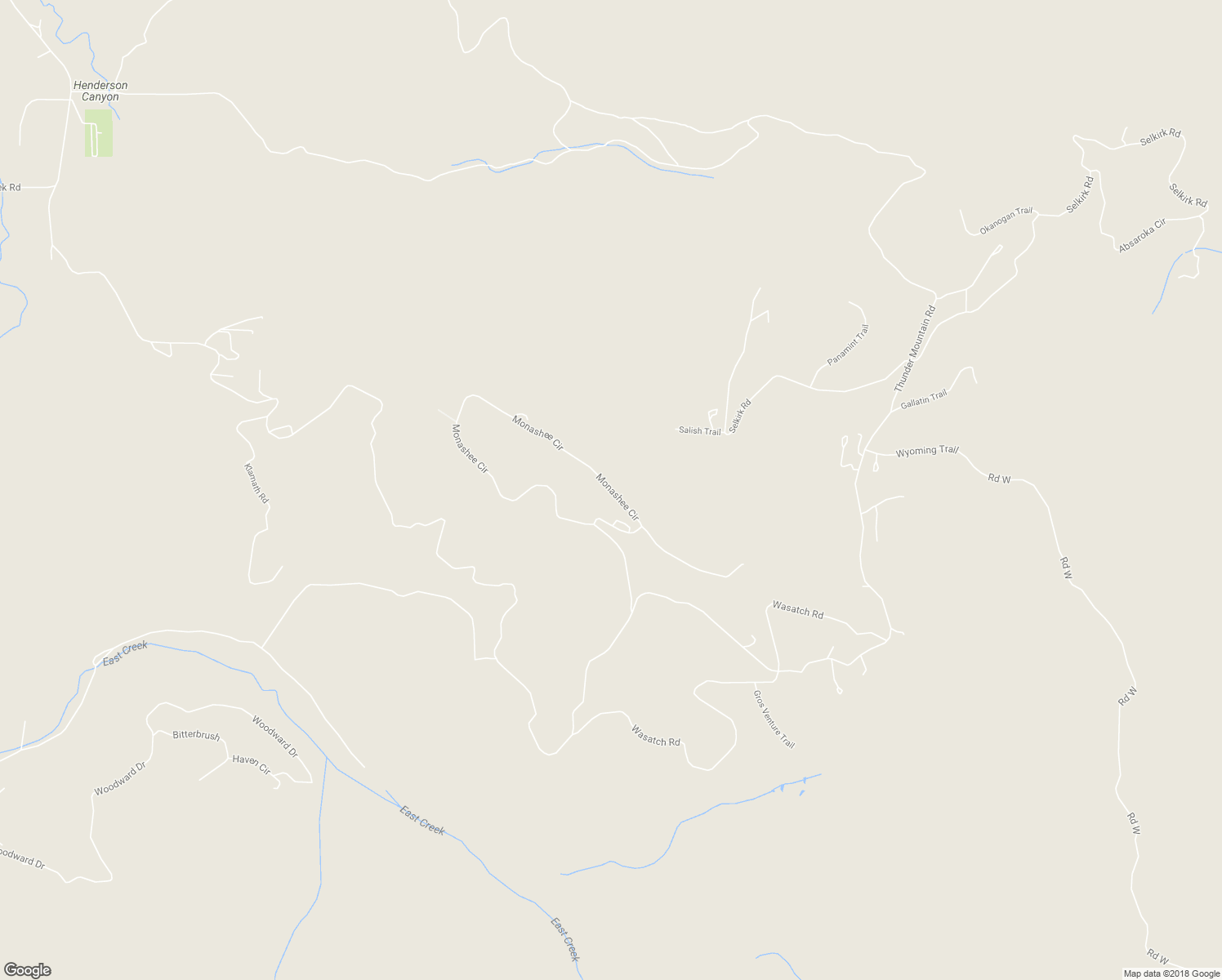 map of restaurants, bars, coffee shops, grocery stores, and more near Monashee Circle in Lava Hot Springs