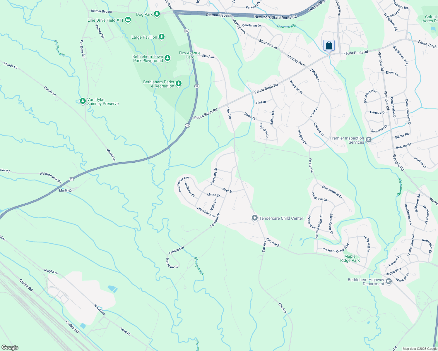 map of restaurants, bars, coffee shops, grocery stores, and more near 8 Rigi Ct in Selkirk