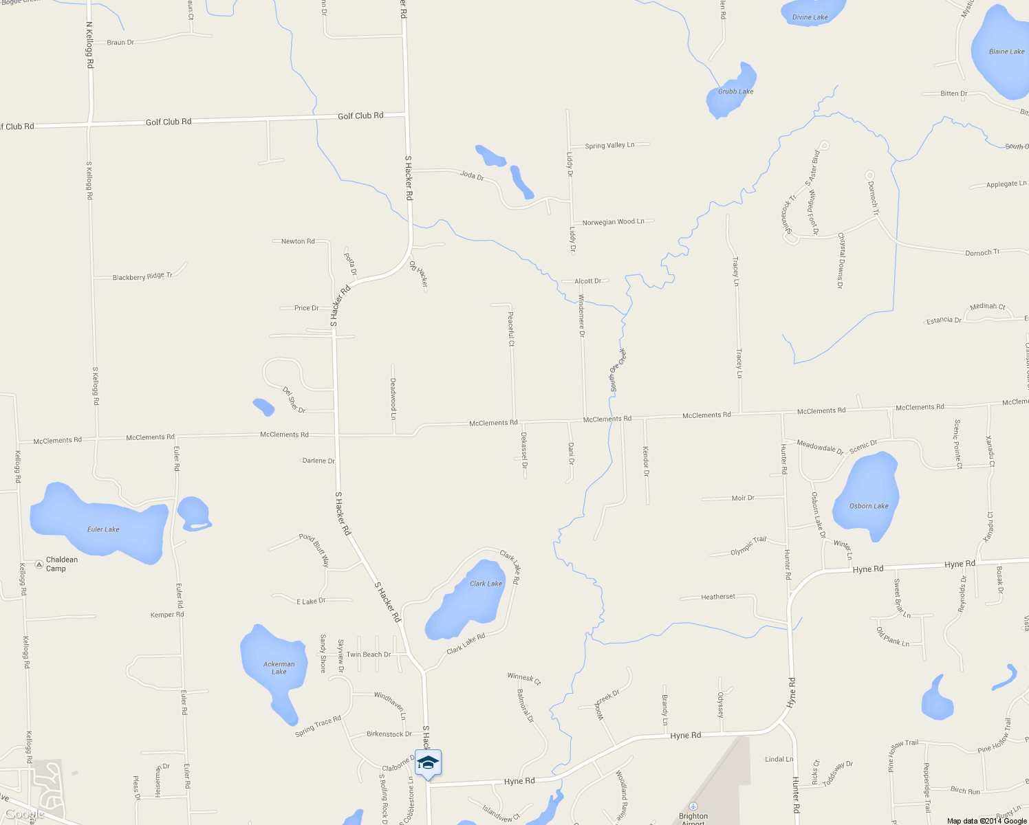 map of restaurants, bars, coffee shops, grocery stores, and more near 963 Peaceful Court in Brighton