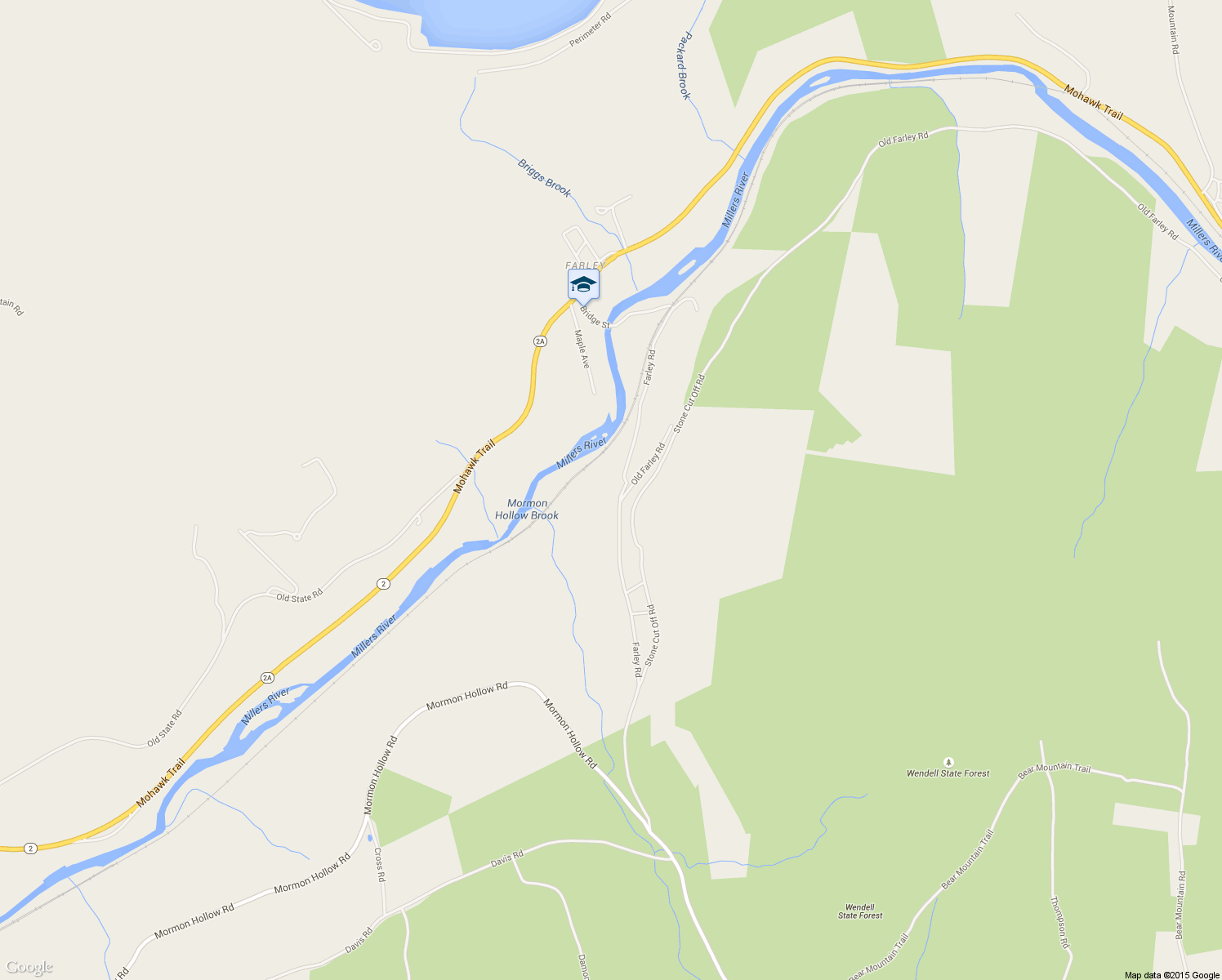 map of restaurants, bars, coffee shops, grocery stores, and more near 345 Farley Road in Wendell