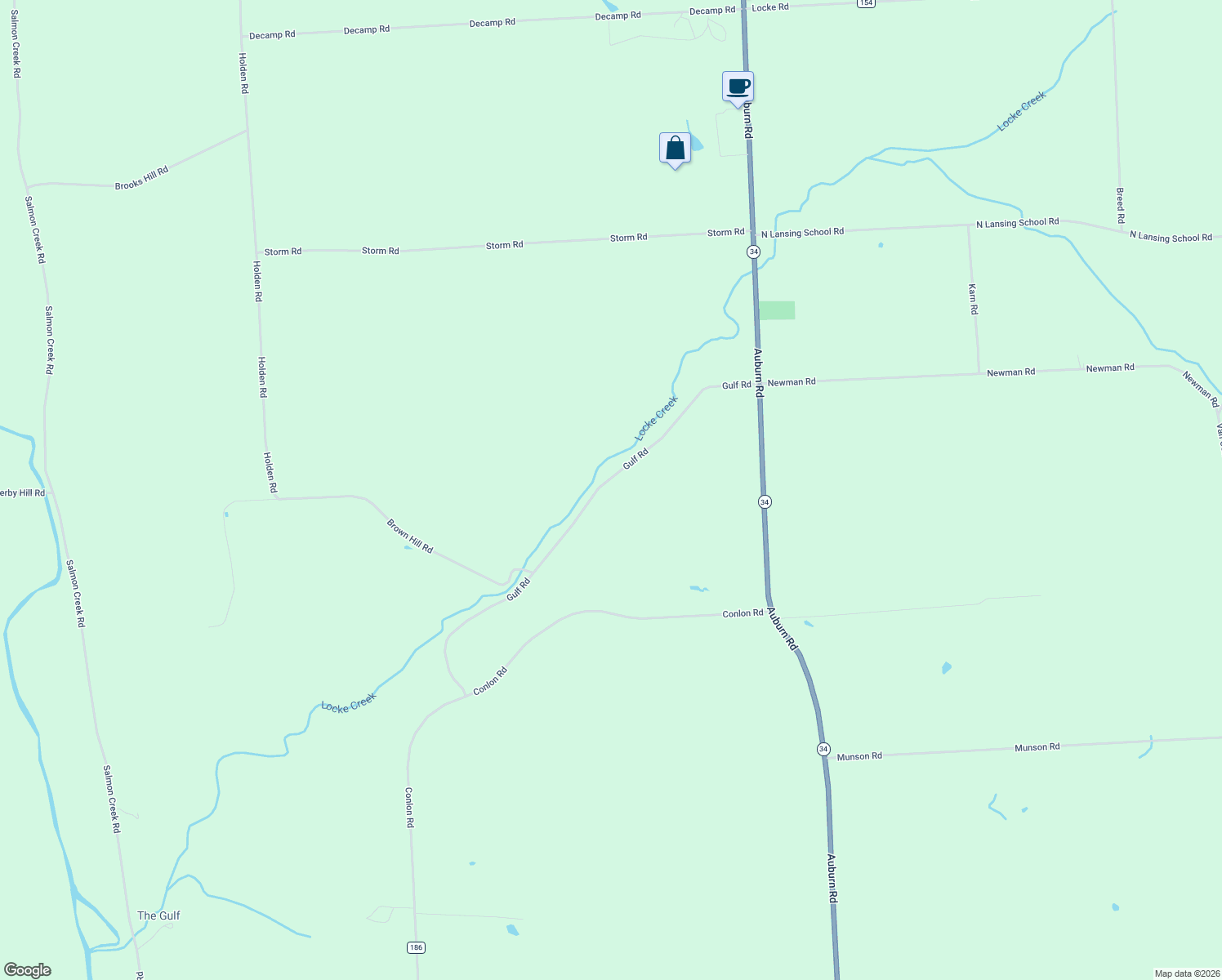 map of restaurants, bars, coffee shops, grocery stores, and more near 119 Gulf Road in Lansing