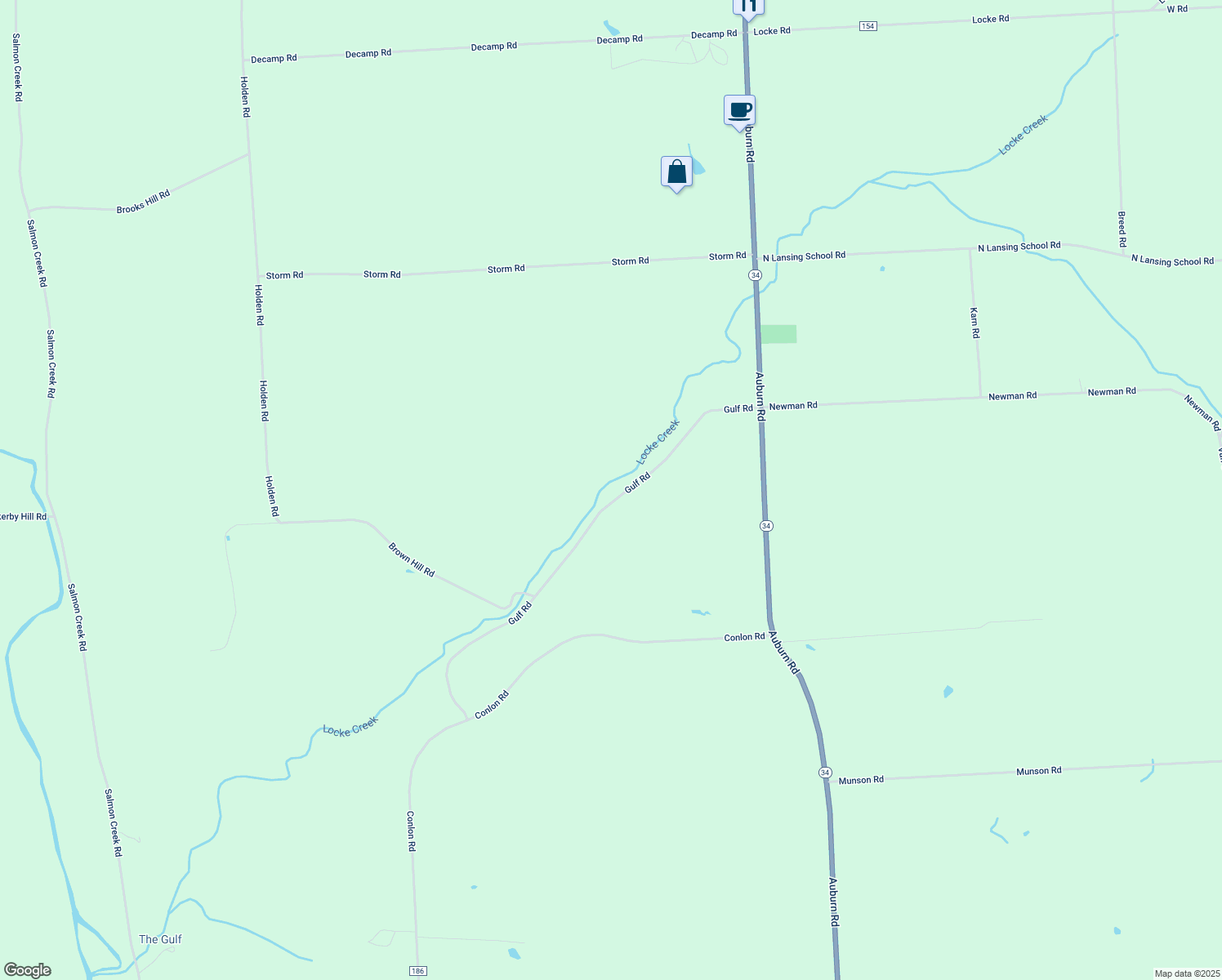 map of restaurants, bars, coffee shops, grocery stores, and more near 100 Gulf Road in Lansing