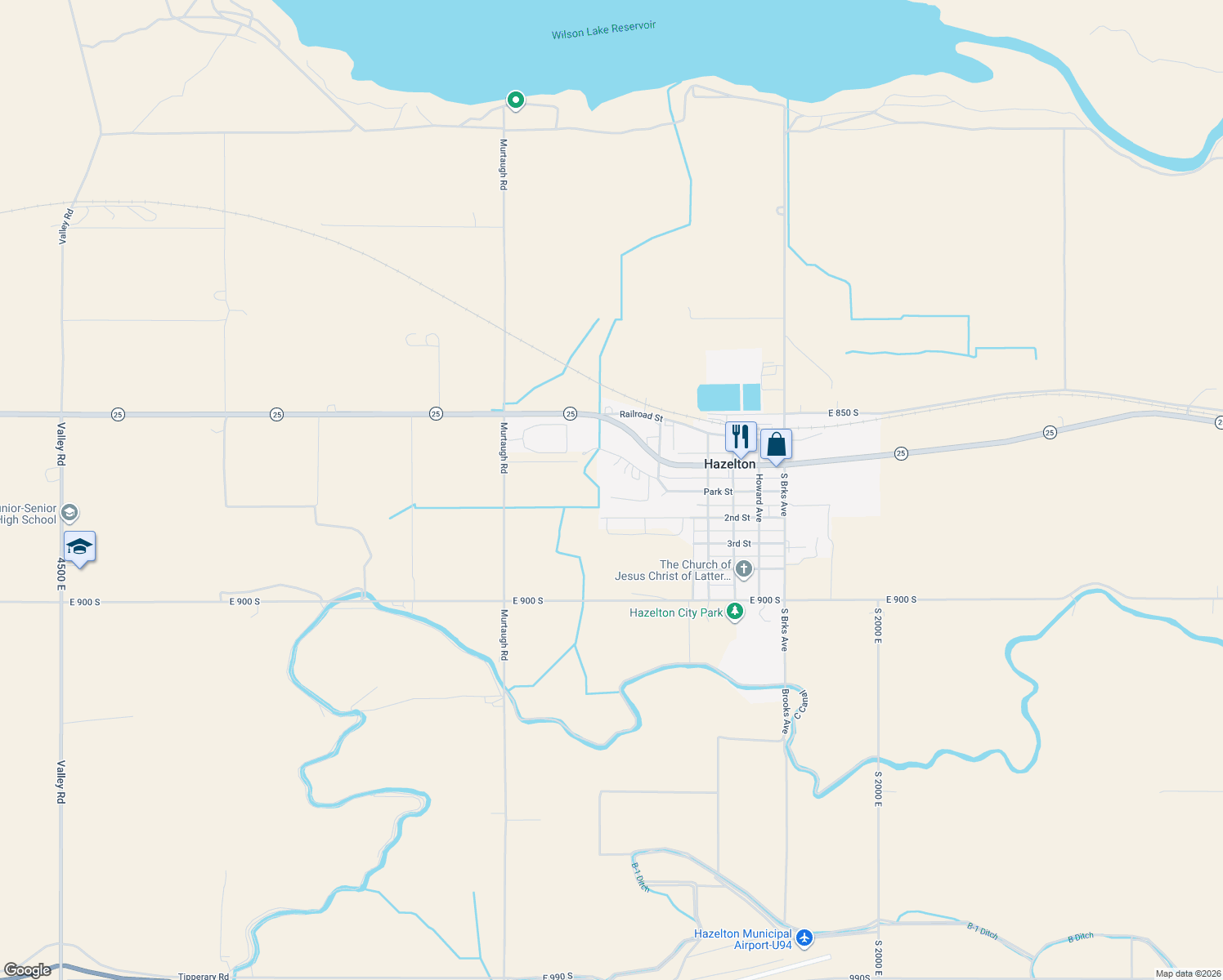 map of restaurants, bars, coffee shops, grocery stores, and more near 870 Marion Drive in Hazelton
