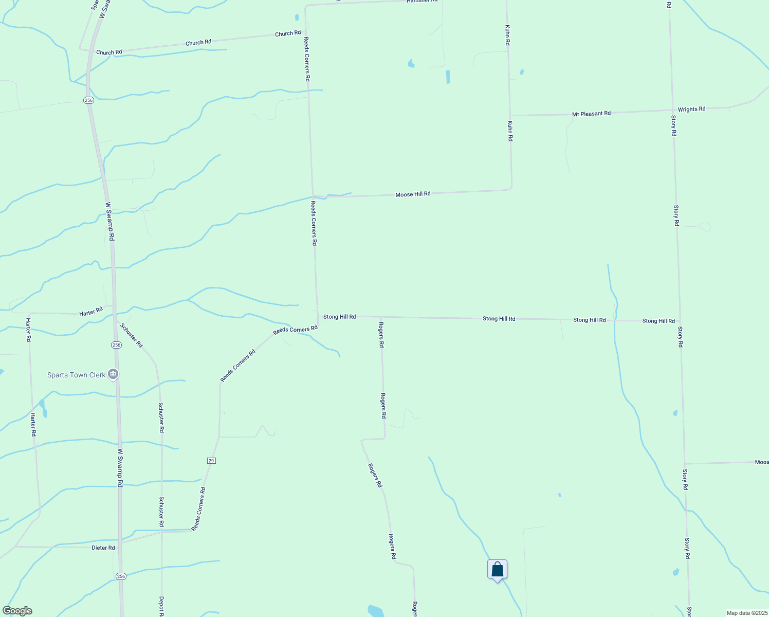 map of restaurants, bars, coffee shops, grocery stores, and more near 6215 Stong Hill Road in Dansville
