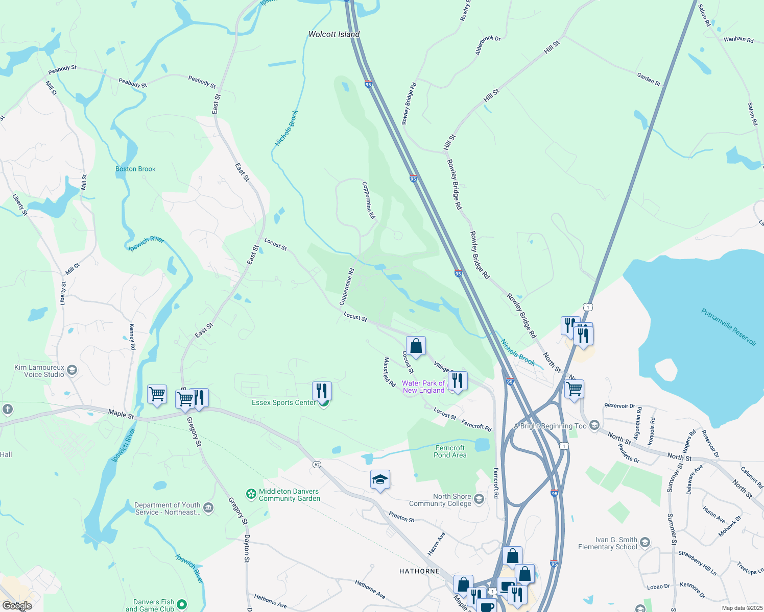 map of restaurants, bars, coffee shops, grocery stores, and more near 2 Augusta Way in Middleton