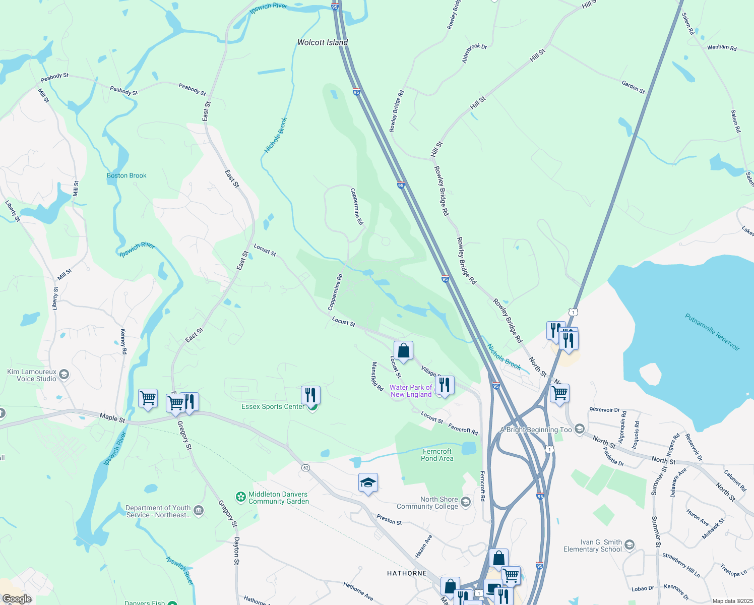 map of restaurants, bars, coffee shops, grocery stores, and more near 2 Augusta Way in Middleton