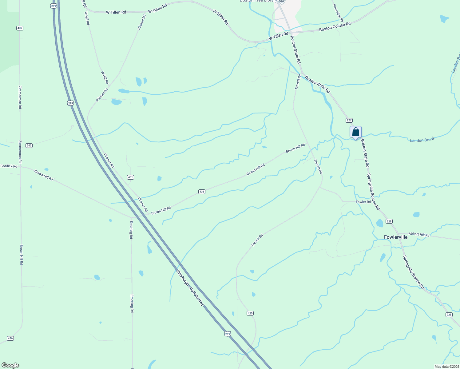 map of restaurants, bars, coffee shops, grocery stores, and more near 6647 Brown Hill Road in Boston