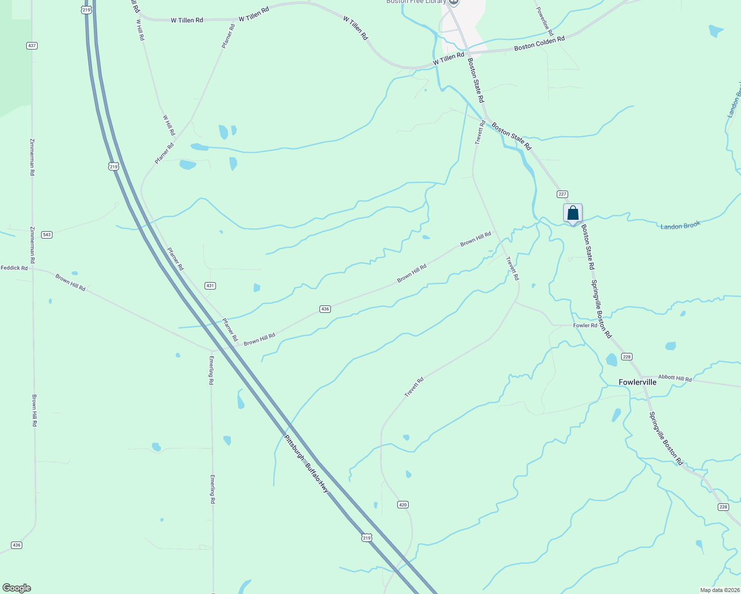 map of restaurants, bars, coffee shops, grocery stores, and more near 6647 Brown Hill Road in Boston