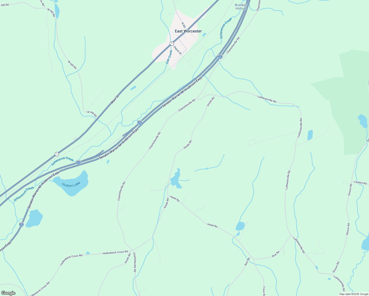map of restaurants, bars, coffee shops, grocery stores, and more near 1136 Smith Road in East Worcester