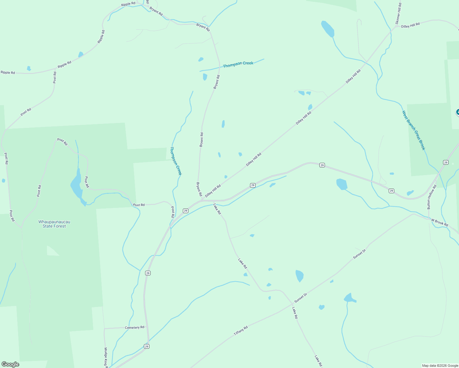 map of restaurants, bars, coffee shops, grocery stores, and more near 134 Dilley Hill Rd in Norwich