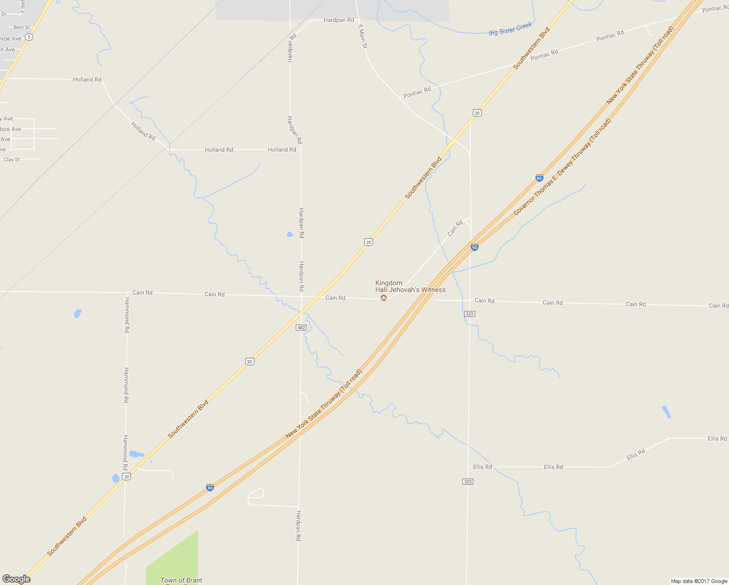 map of restaurants, bars, coffee shops, grocery stores, and more near 1090 Cain Road in Angola
