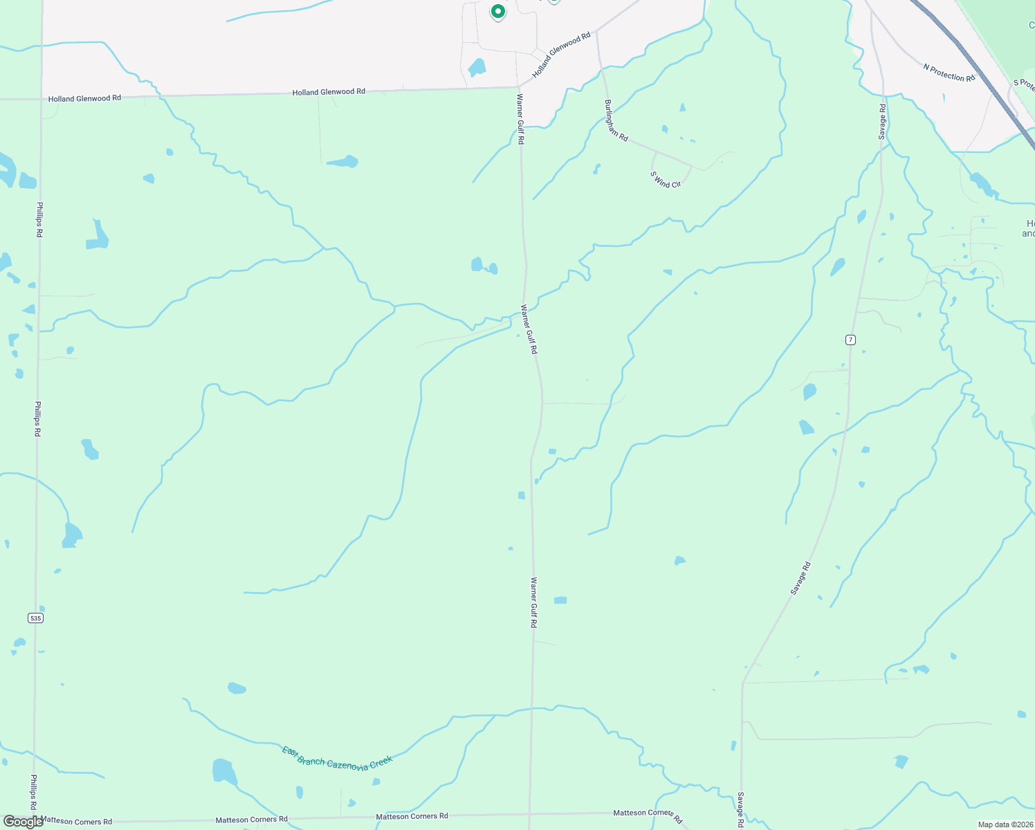 map of restaurants, bars, coffee shops, grocery stores, and more near 9752 Warner Gulf Road in Holland