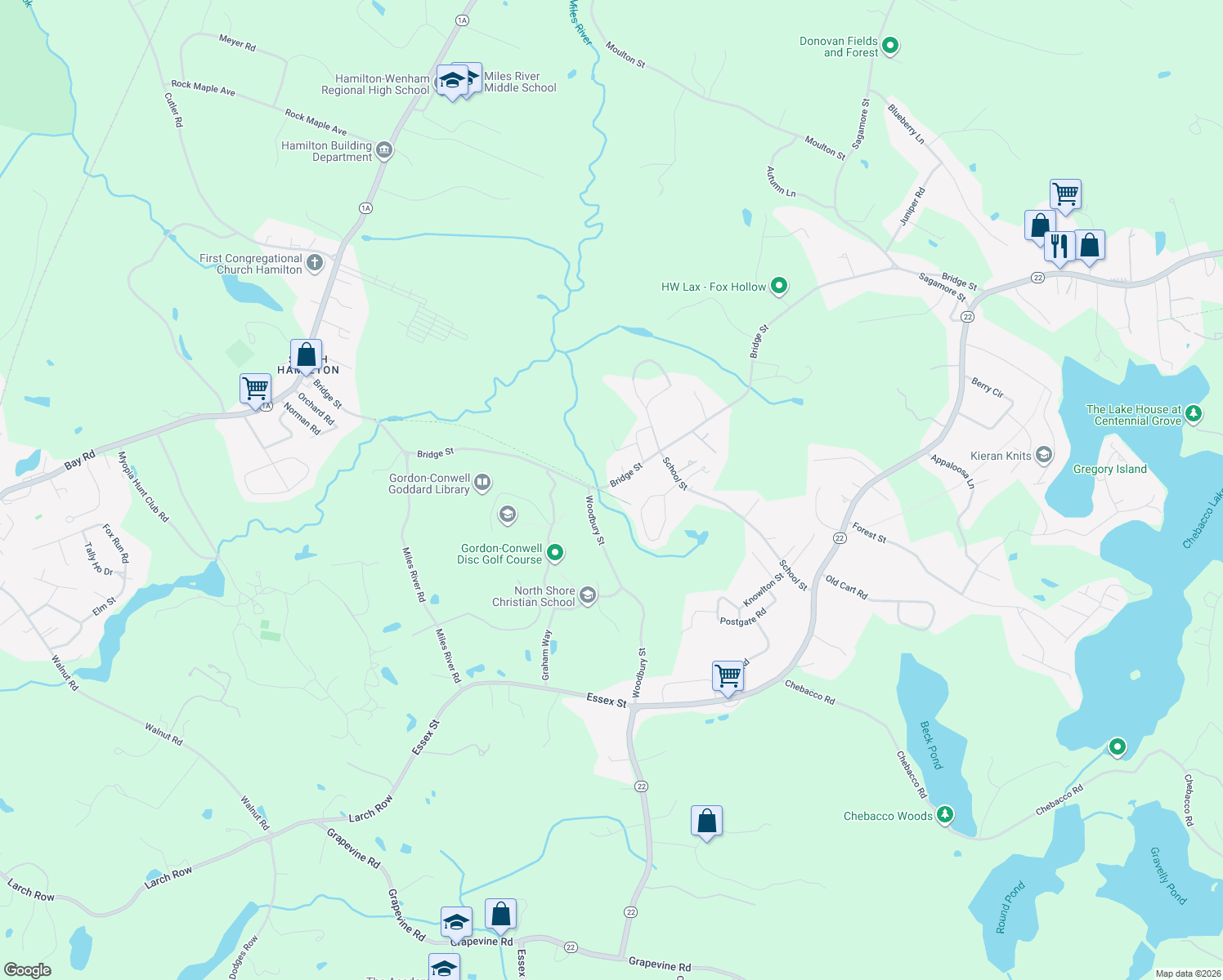 map of restaurants, bars, coffee shops, grocery stores, and more near 249 Bridge Street in Hamilton