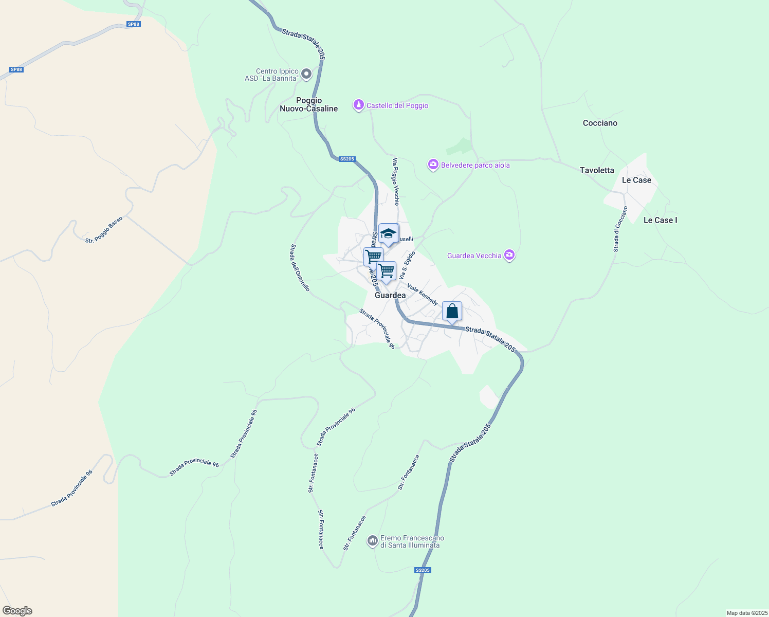 map of restaurants, bars, coffee shops, grocery stores, and more near 5 Vicolo del Lavoreccio in Guardea