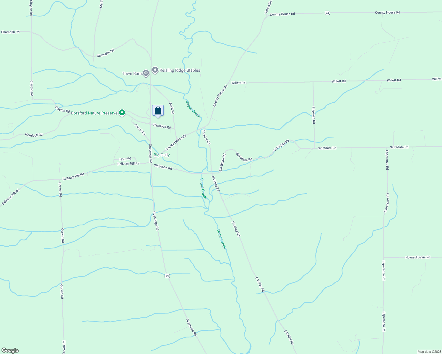 map of restaurants, bars, coffee shops, grocery stores, and more near 2915 East Valley Road in Branchport