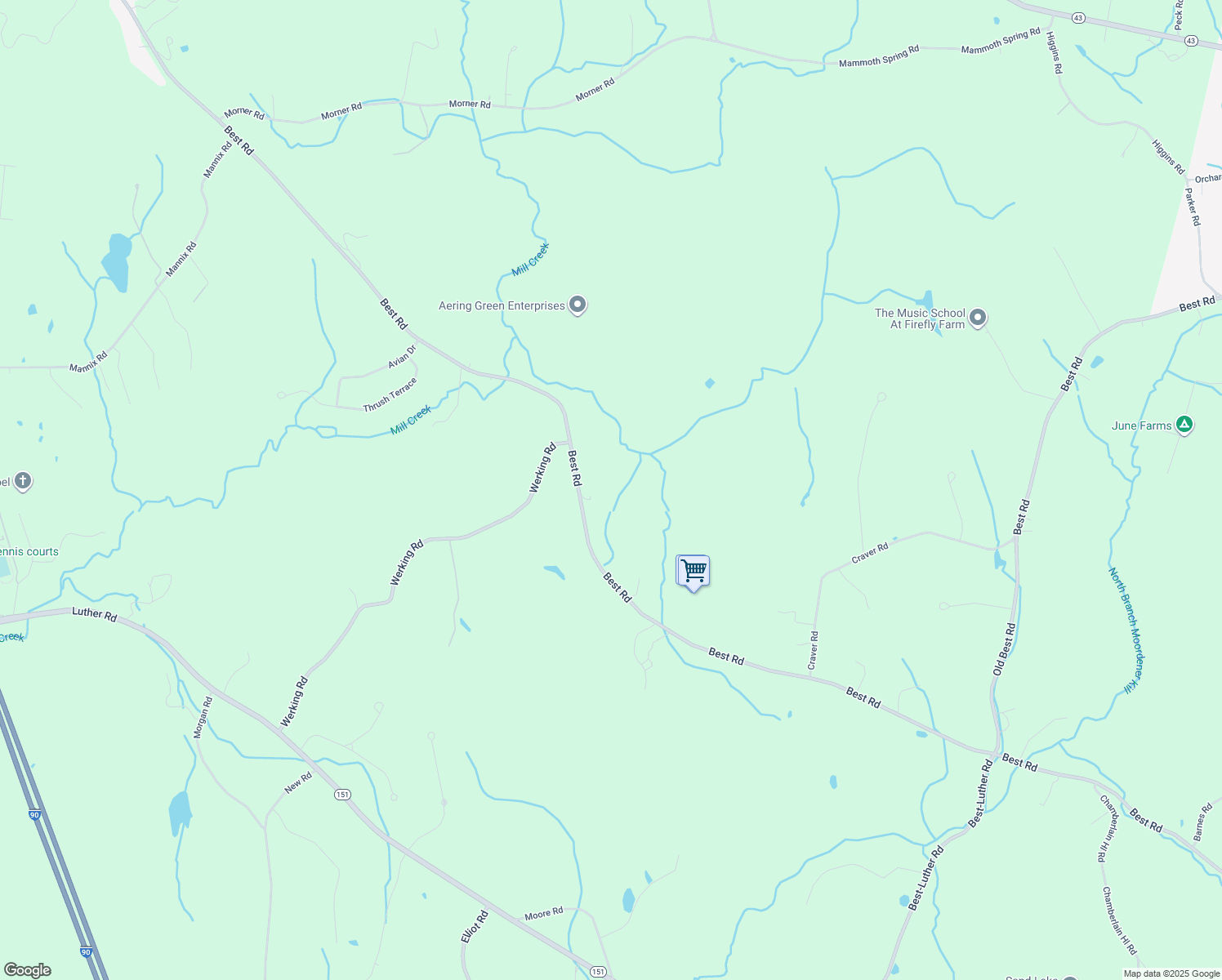 map of restaurants, bars, coffee shops, grocery stores, and more near 1194 Best Road in East Greenbush