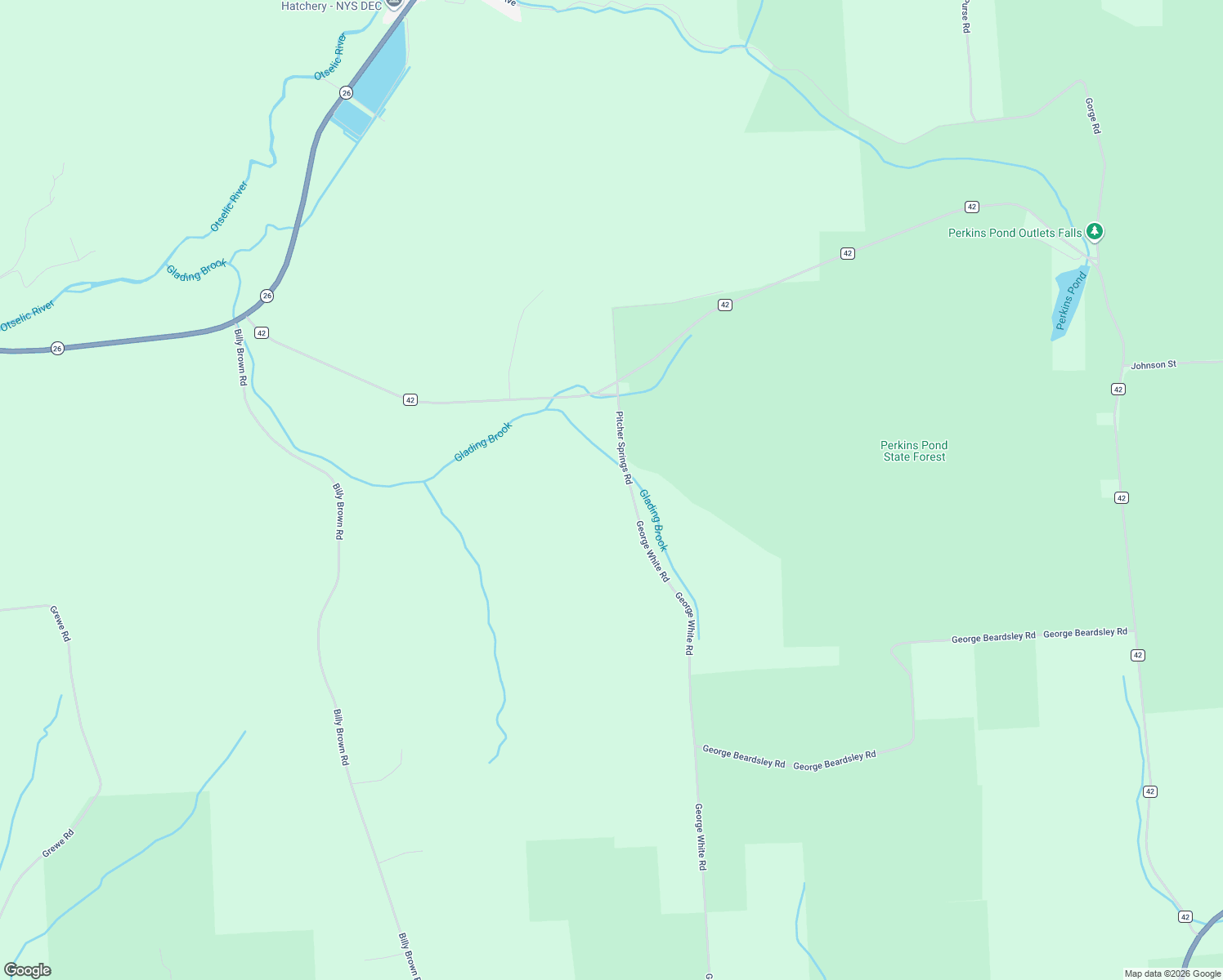 map of restaurants, bars, coffee shops, grocery stores, and more near 485 George White Road in South Otselic