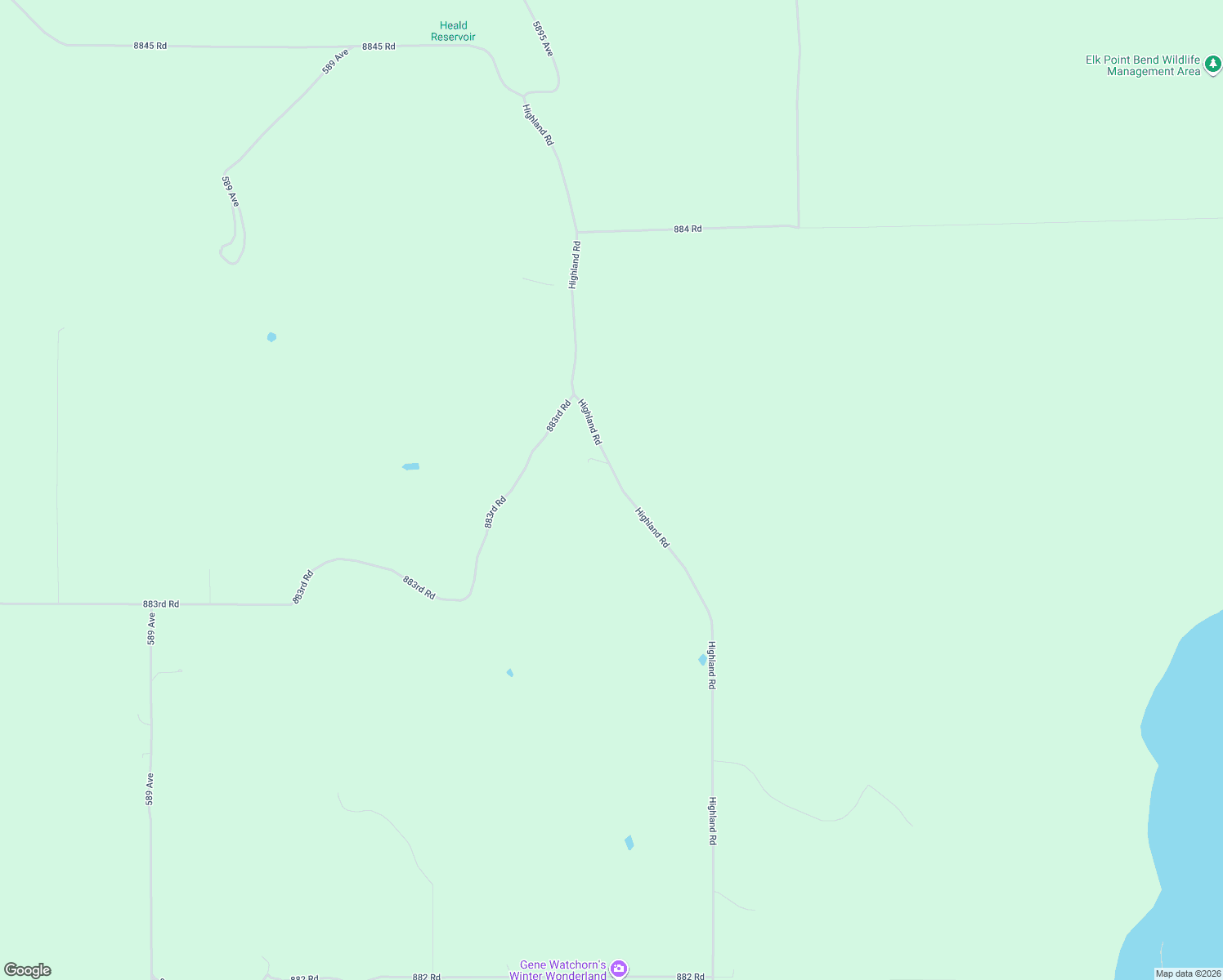 map of restaurants, bars, coffee shops, grocery stores, and more near Highland Road in Ponca