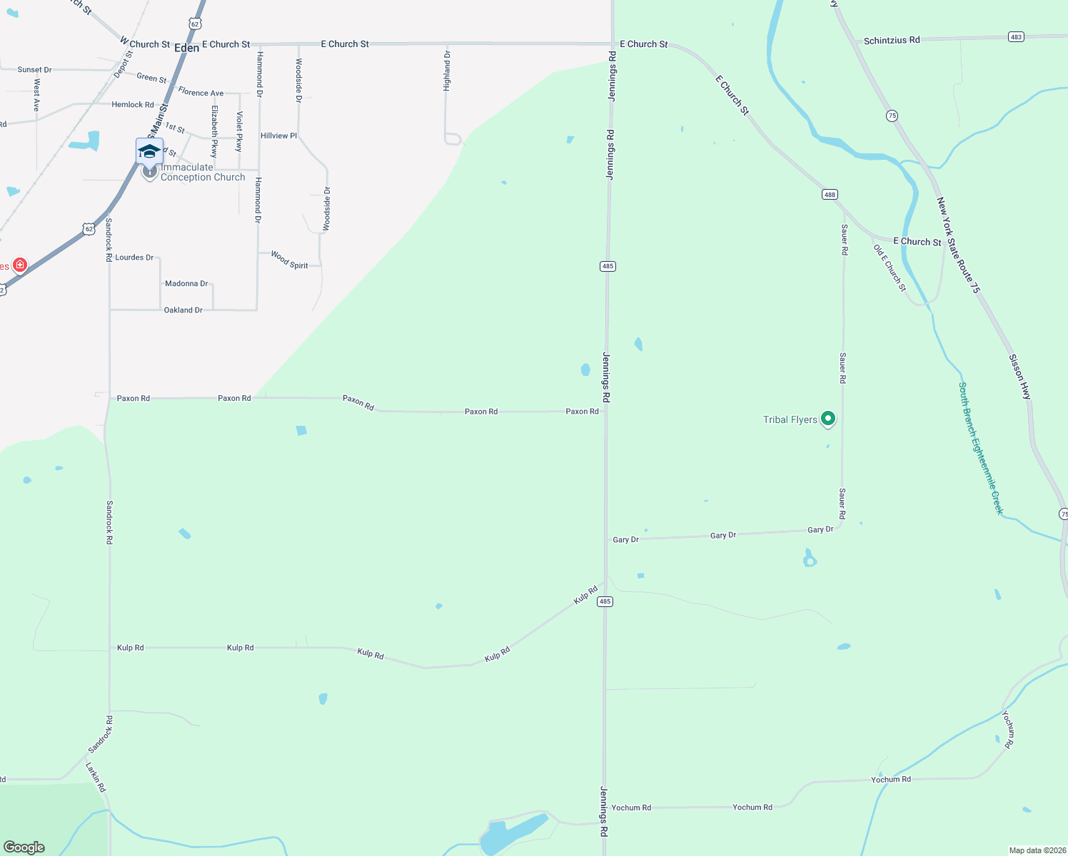 map of restaurants, bars, coffee shops, grocery stores, and more near 3149 Paxon Rd in Eden